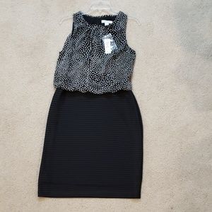 Black Polka-dot Sleeveless Dress